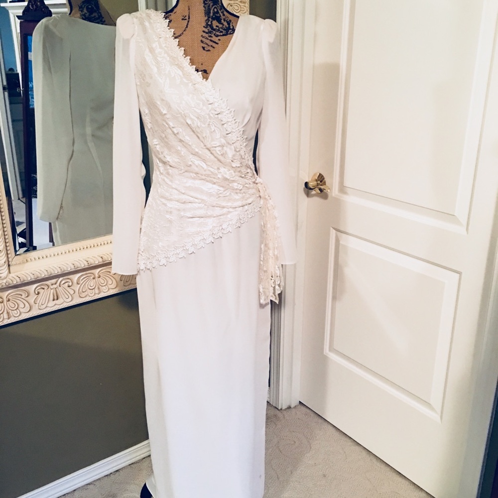 White gown dress